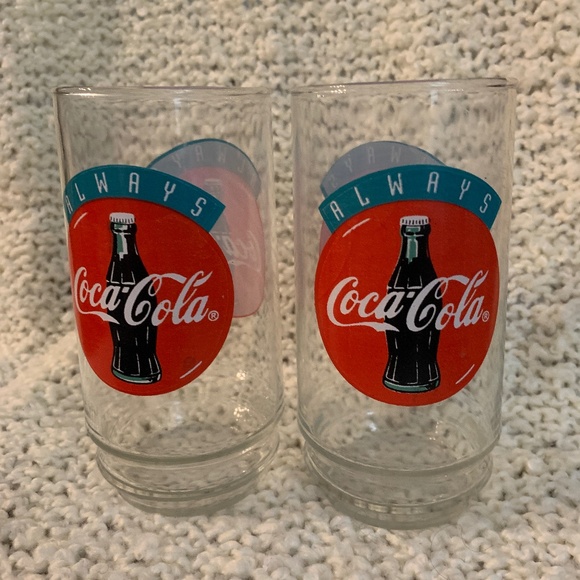 Coca-Cola glasses, pair of vintage style. - Picture 1 of 1